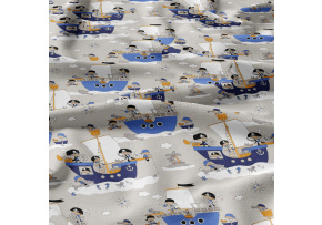 Children's cotton fabric by the meter Captain