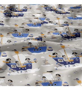 Children's cotton fabric by the meter Captain