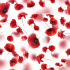 Velvet upholstery fabrics with print. Red Poppies on White
