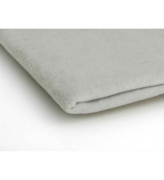 Polar fleece fabric 200 g/m², width 150 cm, light grey melange, by the meter