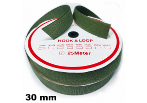 Hook and Loop Velcro Tape Set, color khaki 30 mm, package 25 m Hook and Loop Velcro Tape Set, color khaki 30 mm, package 25 m