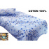 Crepe bedding with zipper, color Blue, 140x200 cm