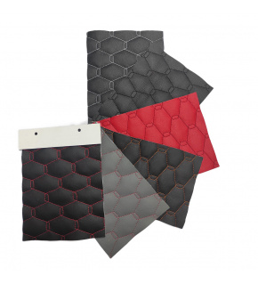 Sample of upholstery fabrics Quilted ECO leather GEO, 15x19 cm Sample of upholstery fabrics Quilted ECO leather GEO, 15x19 cm