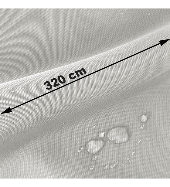 Water-repellent Oxford fabric with Teflon finish, 165 g/m², width 320 cm, light gray