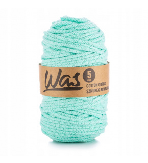 Cotton cord 5mm, 100m, color celadon 190