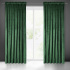 Decorative velvet curtain with pleating tape DARK GREEN 140x270 cm