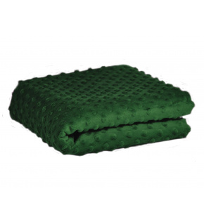 Minky dot fabric, 380 g/m², width 160 cm, by the meter, dark green