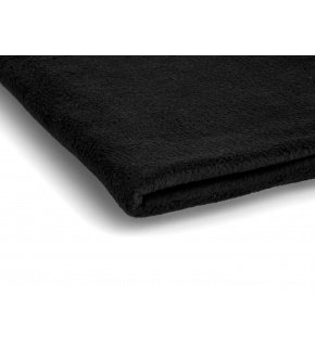 Polar fleece fabric 200 g/m², width 150 cm, black, by the meter
