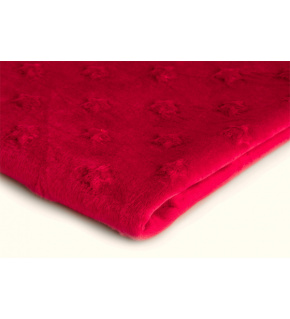 Minky fabric stars, 320 g/m², width 155 cm, by the meter, red