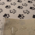 Waterproof fabric Kodura PVC coating 600D, 360 g/m², width 150 cm, paw prints on cream