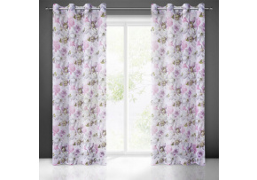 Patterned decorative curtain Bella color pink 140 x 250 cm