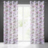 Patterned decorative curtain Bella color pink 140 x 250 cm