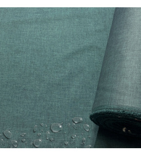 Water-repellent fabric Imitation linen, 220 g/m², width 160 cm, turquoise