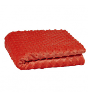 Minky dot fabric, 380 g/m², width 160 cm, by the meter, dark orange