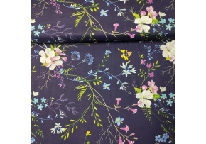 Cotton Fabric Flowers on Garnet