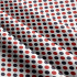 Children's cotton fabrics, by the meter. Dot 22 mm, Garnet and Red on White