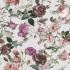 Velvet upholstery fabrics with print. Flowers on Beige