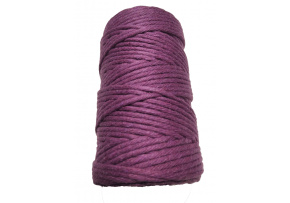 Purple braided cotton cord 40 m
