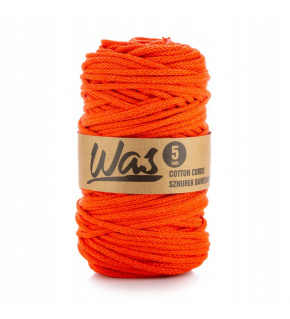 Cotton cord 5mm, 100m, orange 150
