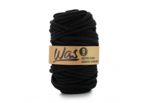 Cotton cord 9mm, 50m, black 370
