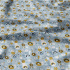 Cotton fabric, by the meter. Brown Snails on Blue