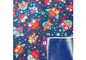 Water-repellent materials Codura, Owls on Blue