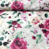 Cotton Fabric Roses on White