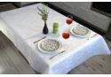 Water-repellent Vintage Tablecloth, 140x180 cm, White color, stain-resistant