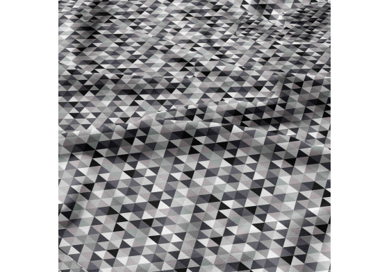 Cotton Fabric Triangles 2 cm, Black