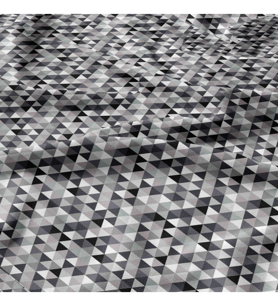 Cotton fabric 100% cotton, 125 g/m², width 160 cm, black triangles 2 cm