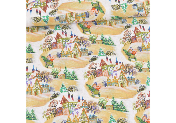 Cotton fabrics, width 160 cm, pattern Christmas 007