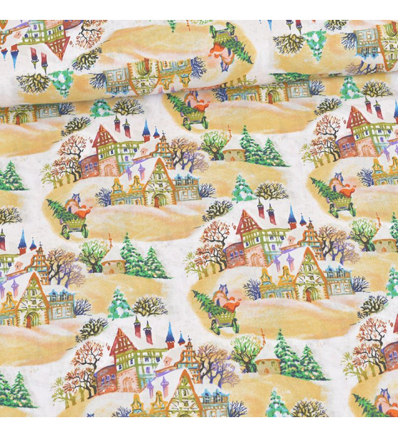 Cotton fabrics, width 160 cm, pattern Christmas 007