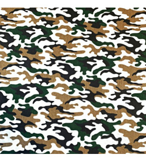 Cotton fabric 100% cotton, 125 g/m², width 160 cm, camo brown and green