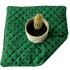 Seat Cushion 40x40x2cm Dot Black on Green