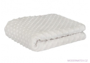 Fabric Minky Microfleece 380 Dot, Color White