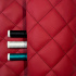 Eco-leather 5x5 color Red quilted with Black threads, by the meter, 145 cm