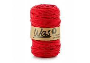Cotton cord 5mm, 100m, red 160