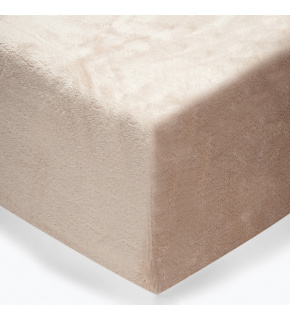 Microfleece sheet color beige 140x200