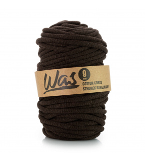 Cotton cord 9mm, 50m, dark brown 350