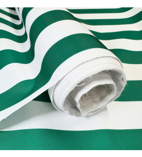 Outdoor fabric Pergola (Oxford), 200 g/m², width 160 cm, white-green stripes 5 cm