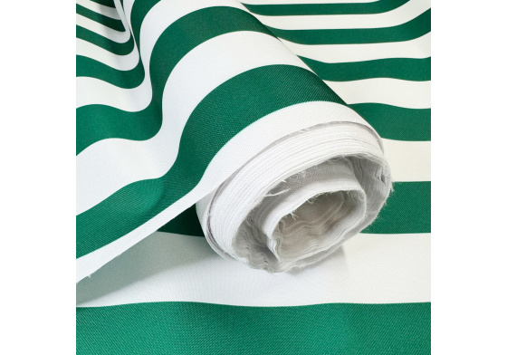 Venkovní látka na zahradní lehátka a houpací sítě barva bílo-zelená, 5 cm