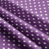 Children's cotton fabrics, by the meter. Dot 10 mm, White on Purple