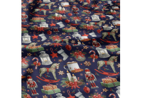 Christmas cotton fabric, by the meter, width 160 cm, Christmas Guard-34 Christmas cotton fabric, by the meter, width 160 cm, Christmas Guard-34