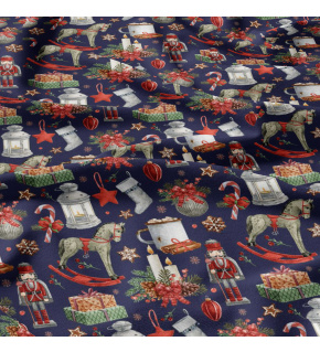 Christmas cotton fabric, by the meter, width 160 cm, Christmas Guard-34