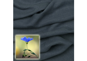 Natural linen fabric Oskar, Garnet, 265 gr/m2