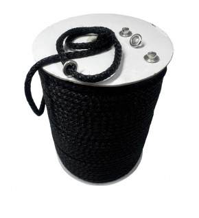 Cotton-Polyester Rope 5 mm x 10 m, color black