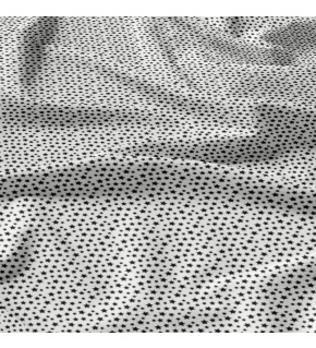 Children's cotton fabric 100% cotton, 125 g/m², width 160 cm, mini black stars on white