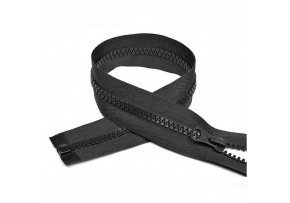 5 mm Cube Zipper 85 cm Detachable Black