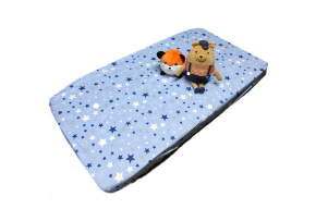 Cotton fitted crib sheet with elastic 120x60 cm