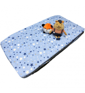 Cotton fitted crib sheet with elastic 120x60 cm